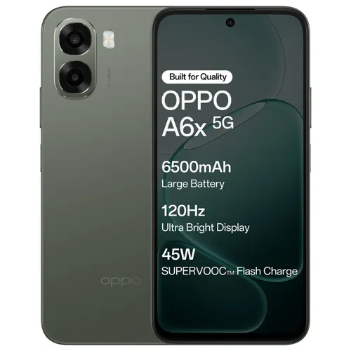 OPPO A6x 5G (Olive Green, 4 GB RAM, 64 GB Storage)