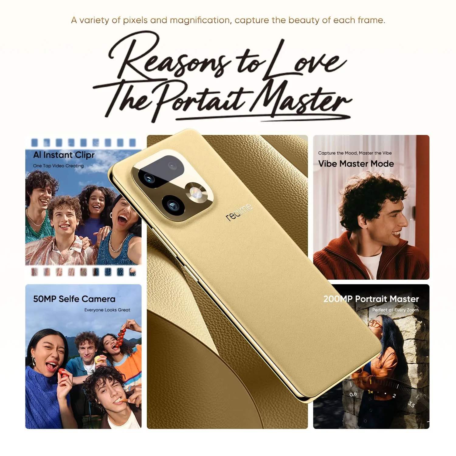 Realme 16 Pro+ (Master Gold, 8 GB RAM, 128 GB Storage) gallery image