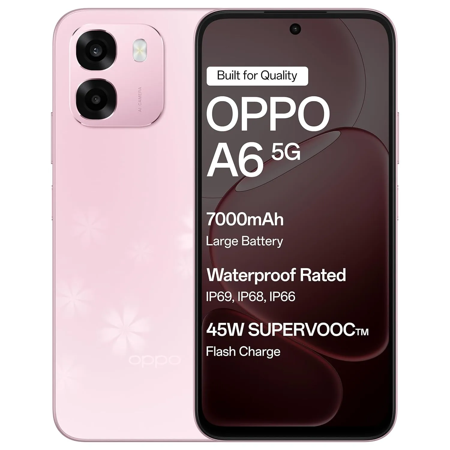 OPPO A6 5G (Sakura Pink, 4 GB RAM, 128 GB Storage)